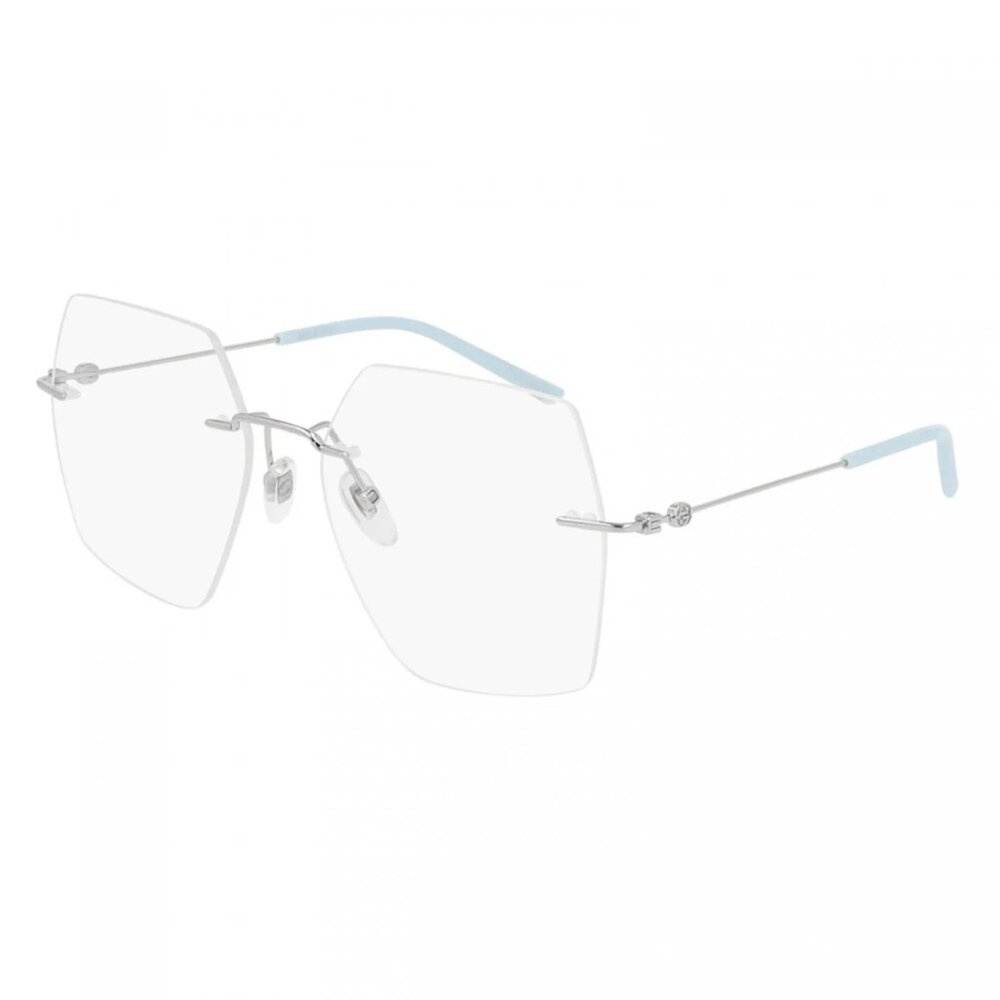 NEW GUCCI EYEGLASSES WOMEN SILVER EYEWEAR GUCCI GG0683O 002